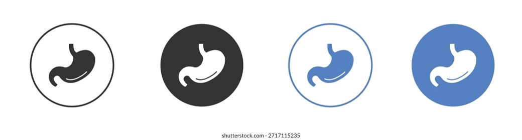 Piktogrammsatz für das Magensymbol. Vektorsymbol-Designs