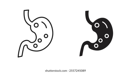 Stomach Icon set. vector illustration set