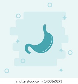 Stomach Icon. Simple icon, blue colored icon illustration. 