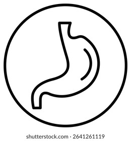 Stomach icon simple flat icon vector symbol