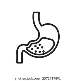 Stomach icon Simple thin outline