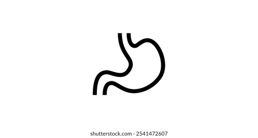Icono del estómago. Diseño simple del icono del Vector para la salud humana médica.