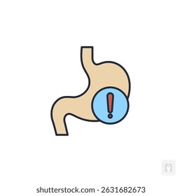 stomach icon. stomach Symbol sign for mobile concept and web design. Vector icon, Logo illustration, Vector graphics