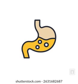 stomach icon. stomach Symbol sign for mobile concept and web design. Vector icon, Logo illustration, Vector graphics