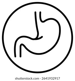 Stomach icon Thin line vector design