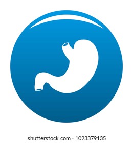 Stomach icon vector blue circle isolated on white background 