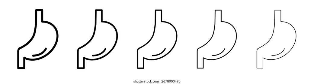 Icono de estómago colección de Vector. EPS 10