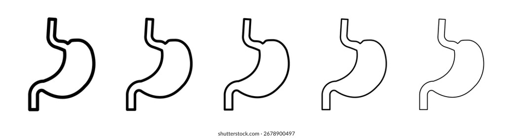 Icono de estómago colección de Vector. EPS 10