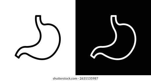 ícone de estômago coleção de vetor. ilustração de sinal de vetor
