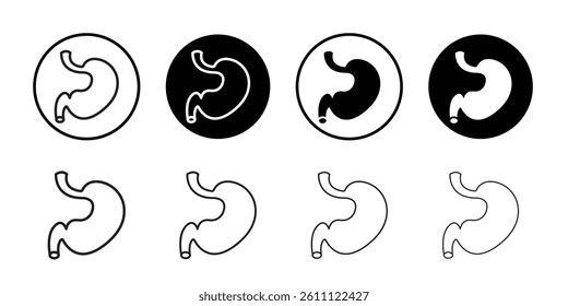 Stomach icon Vector flat thin line illustration