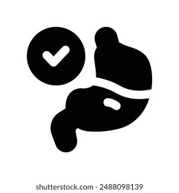 stomach icon. vector glyph icon for your website, mobile, presentation, and logo design.