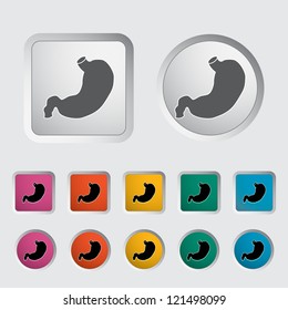 Stomach icon. Vector illustration.