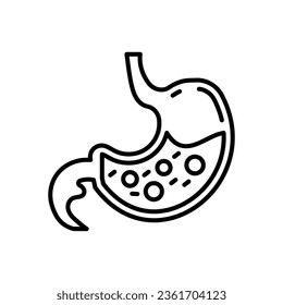 stomach icon in vector. Illustration