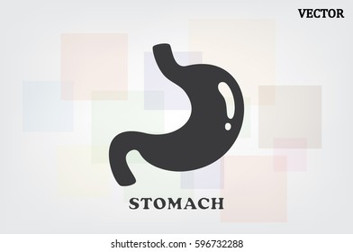 Stomach icon vector illustration eps10. Isolated badge for website or app - stock infographics