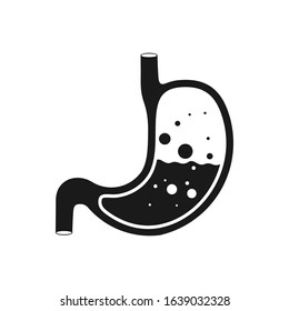 stomach icon vector Illustration, isolated on white backgrond