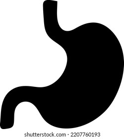 ilustración vectorial de icono de estómago en fondo blanco..eps
