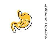 stomach icon vector illustration. stomach symbol isolated on white background