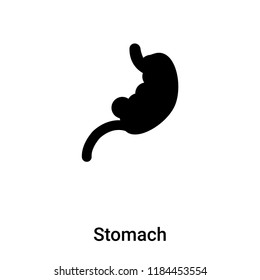 Stomach icon vector isolated on white background, logo concept of Stomach sign on transparent background, filled black symbol