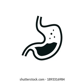 Plantilla de diseño del logotipo del vector del icono de Stomach