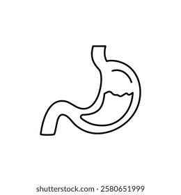 Stomach icon Vector logo set flat