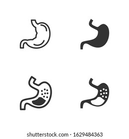 Stomach Icon vector sign isolated for graphic and web design. Stomach symbol template color editable on white background.