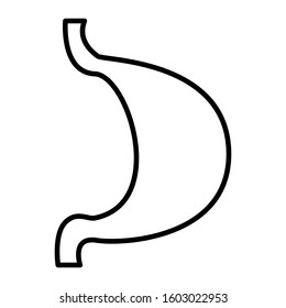 Stomach icon vector in simple design