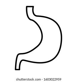 Stomach icon vector in simple design
