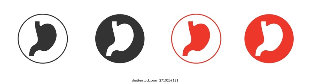 Icono del estómago. diseño de Vector de Web