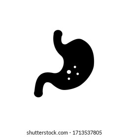 Stomach Icons in Trendy Flat Design 