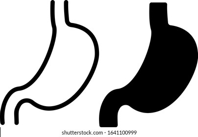 Stomach icon,sign or symbol vector