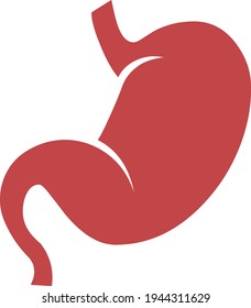 Stomach illustration logo icon vector isolated on white background