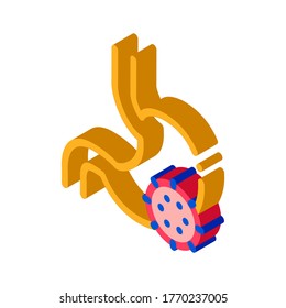 Stomach Infection Icon Vector. Isometric Stomach Infection sign. color isolated symbol illustration