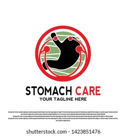 Stomach internal organ logo design. human stomach care sign or symbol. healthcare and medical emblem. vector illustration element