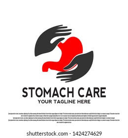 Stomach internal organ logo design. human stomach care sign or symbol. healthcare and medical emblem. vector illustration element