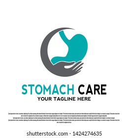 Stomach internal organ logo design. human stomach care sign or symbol. healthcare and medical emblem. vector illustration element