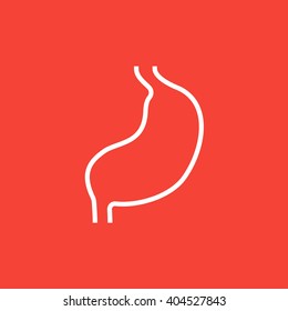 Icono de línea de stomach.