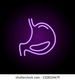 stomach line icon. Elements of Medicine in neon style icons. Simple icon for websites, web design, mobile app, info graphics