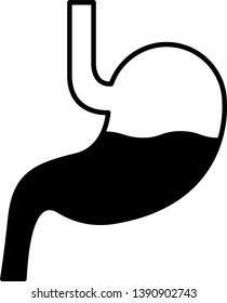 Stomach line icon. High quality black outline logo for web site design and mobile apps. Vector illustration on a white background.