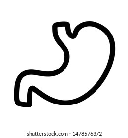 Stomach line icon. High quality black outline logo for web site design and mobile apps. Vector illustration on a white background. - Vector