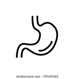 Stomach line icon. High quality black outline logo for web site design and mobile apps. Vector illustration on a white background.