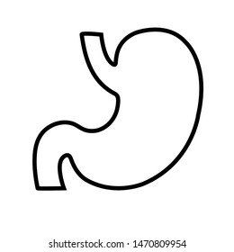 Stomach line icon, logo isolated on white background