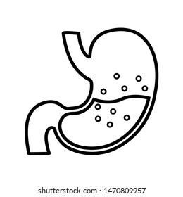 Stomach line icon, logo isolated on white background