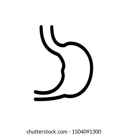 stomach line icon sign. stomach symbol, logo illustration. Different style icons set. Pixel perfect vector graphics - Vector