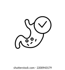 Stomach line icon. Simple element illustration. Stomach concept outline symbol design.