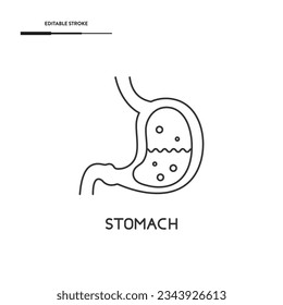 Stomach Line Symbol Vektordesign.