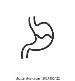 Stomach line icon. Web symbol for web and apps. Sign design in outline style. Stomach stroke object.