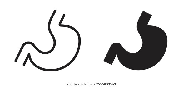 Stomach liner icon vector set.