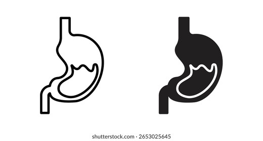 Stomach with Liquids icon Logo Design Vector Template Illustration