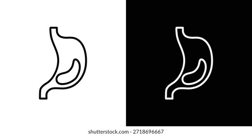 Magen mit Flüssigkeiten Symbol Logo Element. Vektorgrafik. EPS10
