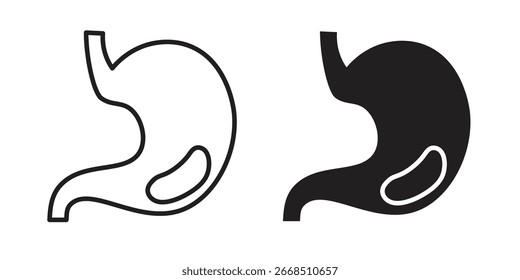 Magen mit Flüssigkeiten Symbol solide Stil. Flache Vektorgrafik.
